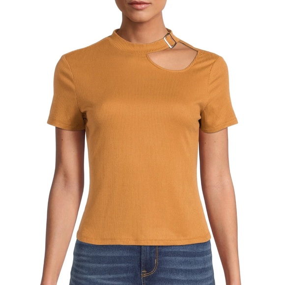 Brown cut out tee - Picture 1 of 6